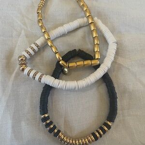 CUTE Black, White, And Gold  Madewell Bracelet Set!!! A Modern Must Have!